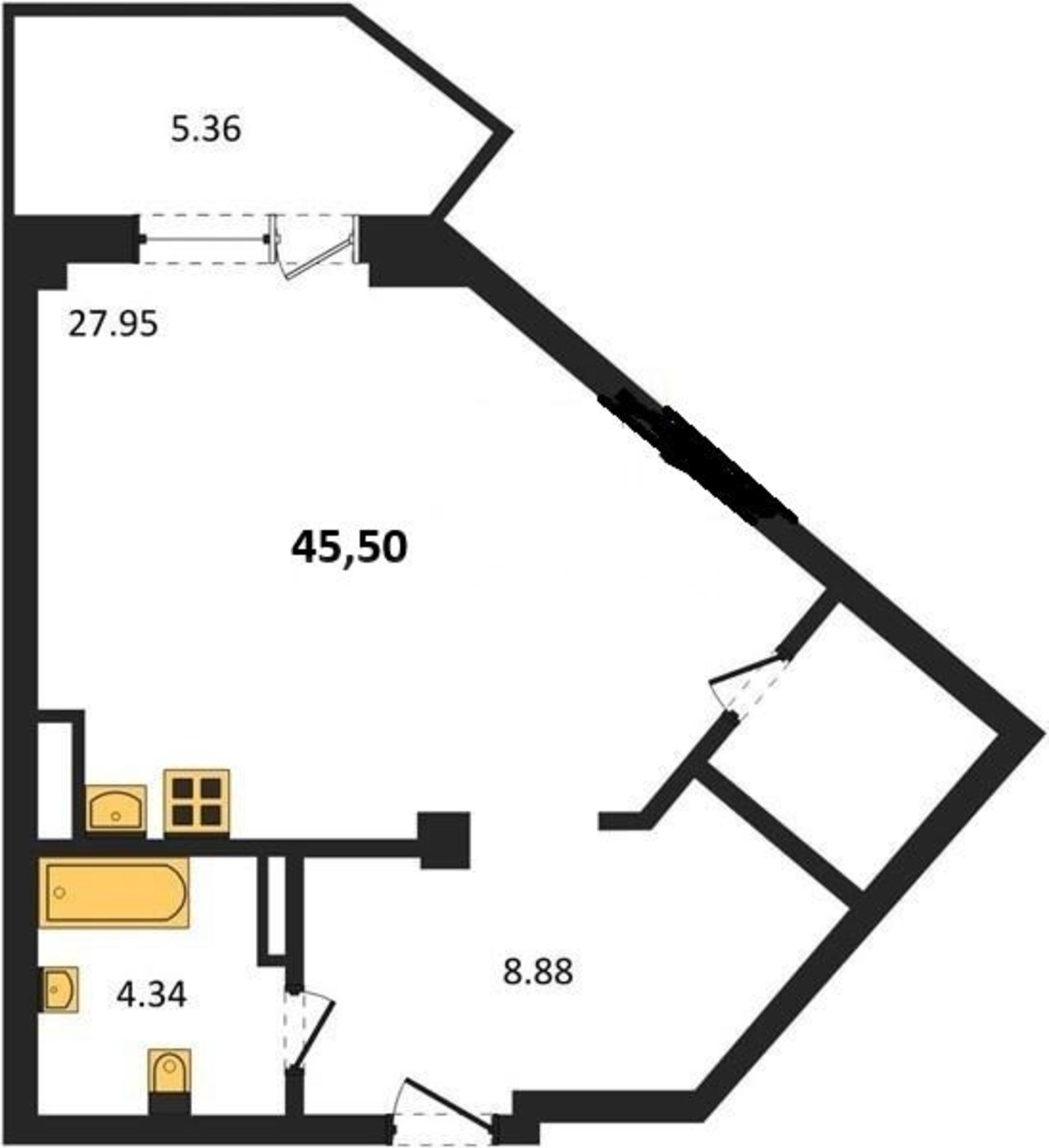 Купить студию за 18 340 000 рублей на Летчиков улица, д.10