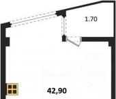 -комн, 42.9 кв м, этаж 4/5 Летчиков улица, д.10