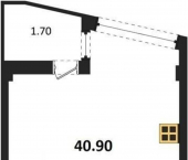 -комн, 40.9 кв м, этаж 5/5 Летчиков улица, д.10