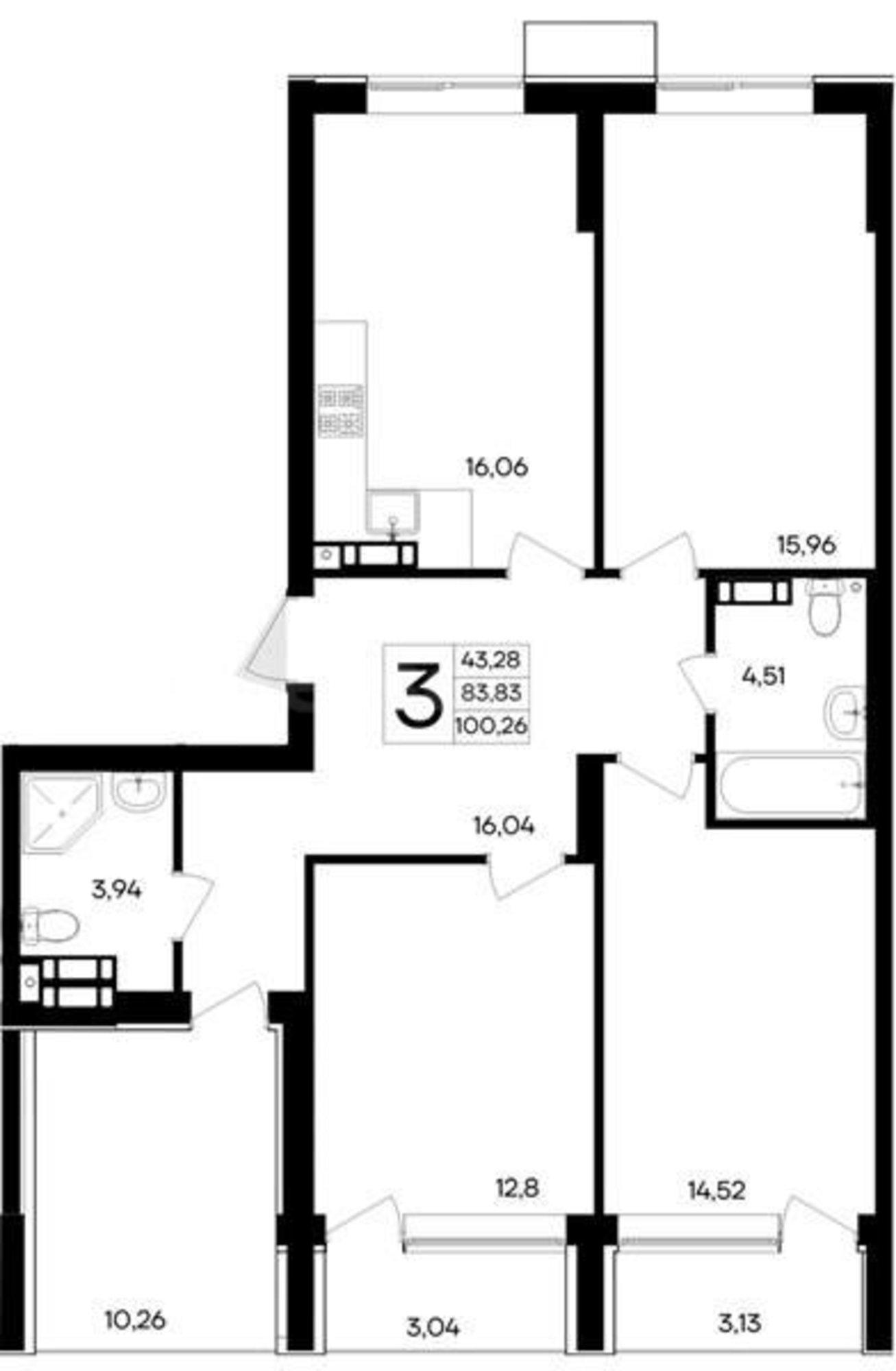Купить квартиру за 19 049 400 рублей на Мате Залки улица, д.86