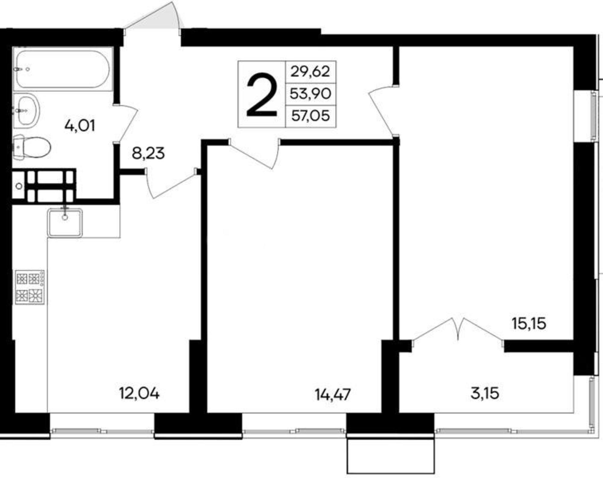 Купить квартиру за 11 980 500 рублей на Мате Залки улица, д.86
