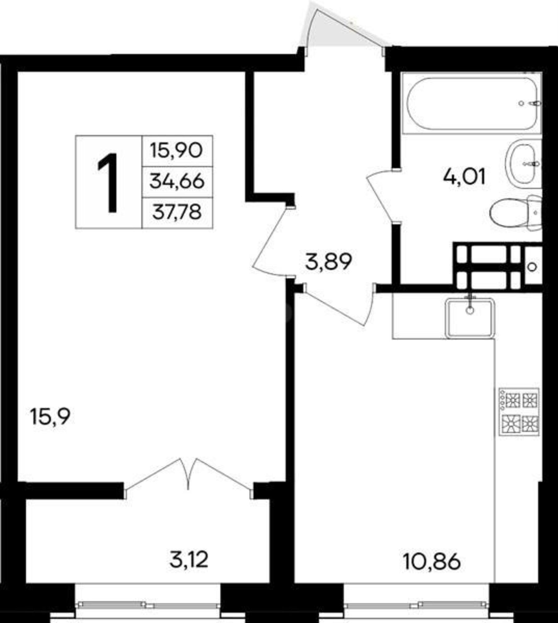 Купить квартиру за 8 311 600 рублей на Мате Залки улица, д.86
