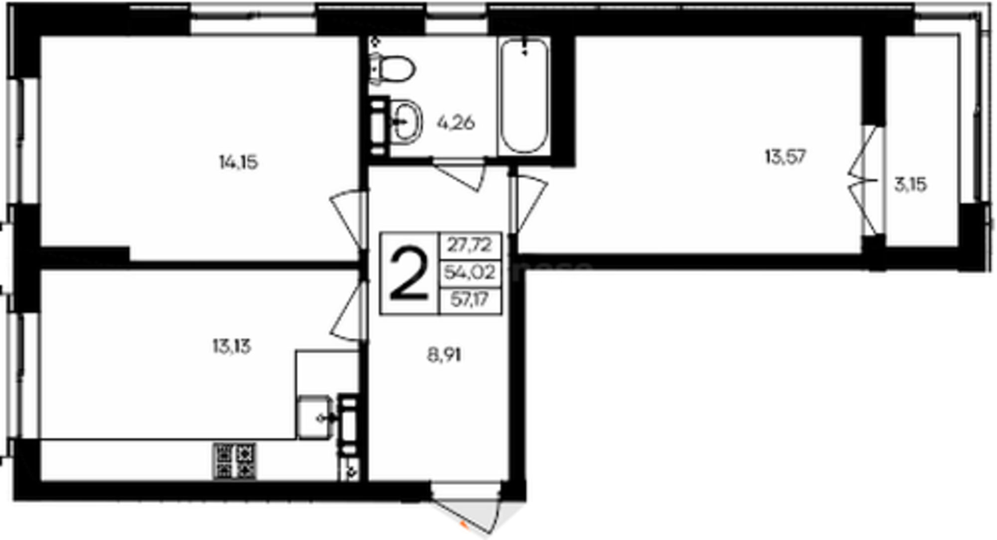 Купить квартиру за 12 005 700 рублей на Мате Залки улица, д.86