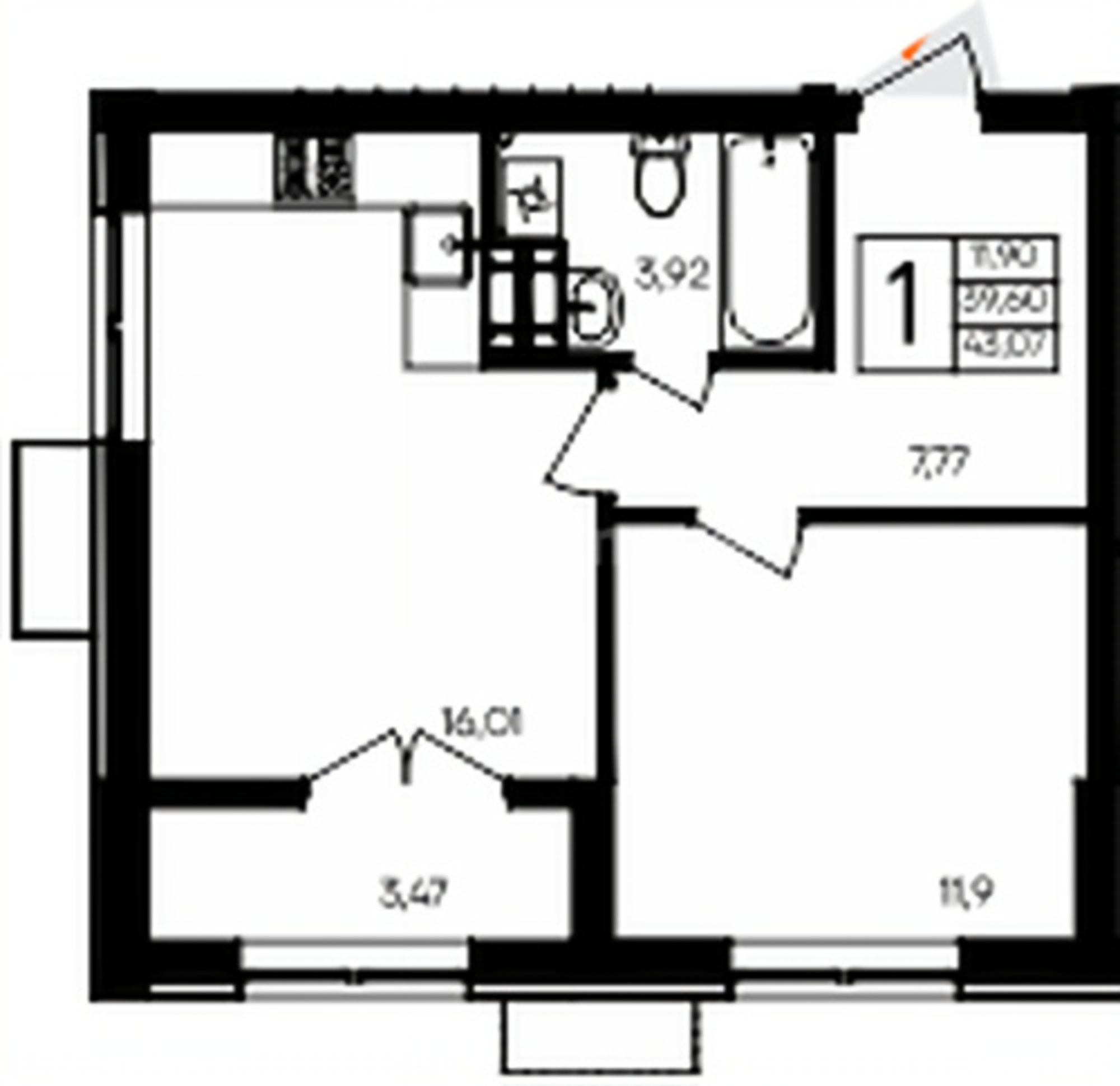 Купить квартиру за 9 260 050 рублей на Мате Залки улица, д.86