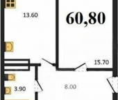 2-комн, 61 кв м, этаж 9/9 улица Токарева, 18Д к2
