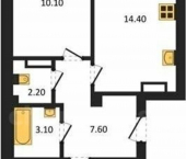 2-комн, 60 кв м, этаж 1/9 ул Угольная, 16