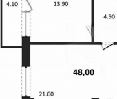1-комн, 48кв м, этаж 9/9 ул Степаняна, 9