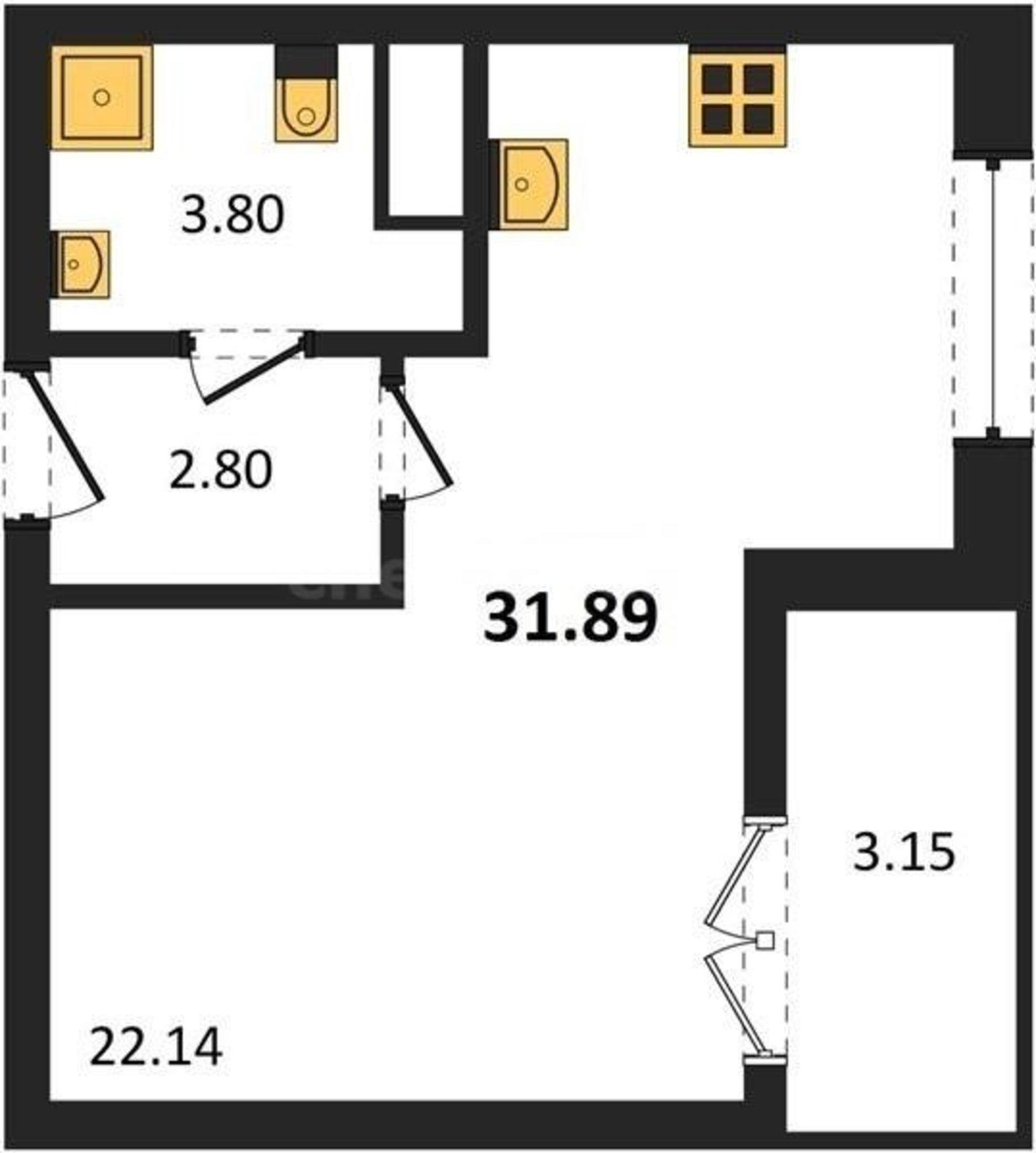 Купить студию за 7 015 800 рублей на Мате Залки улица, д.86