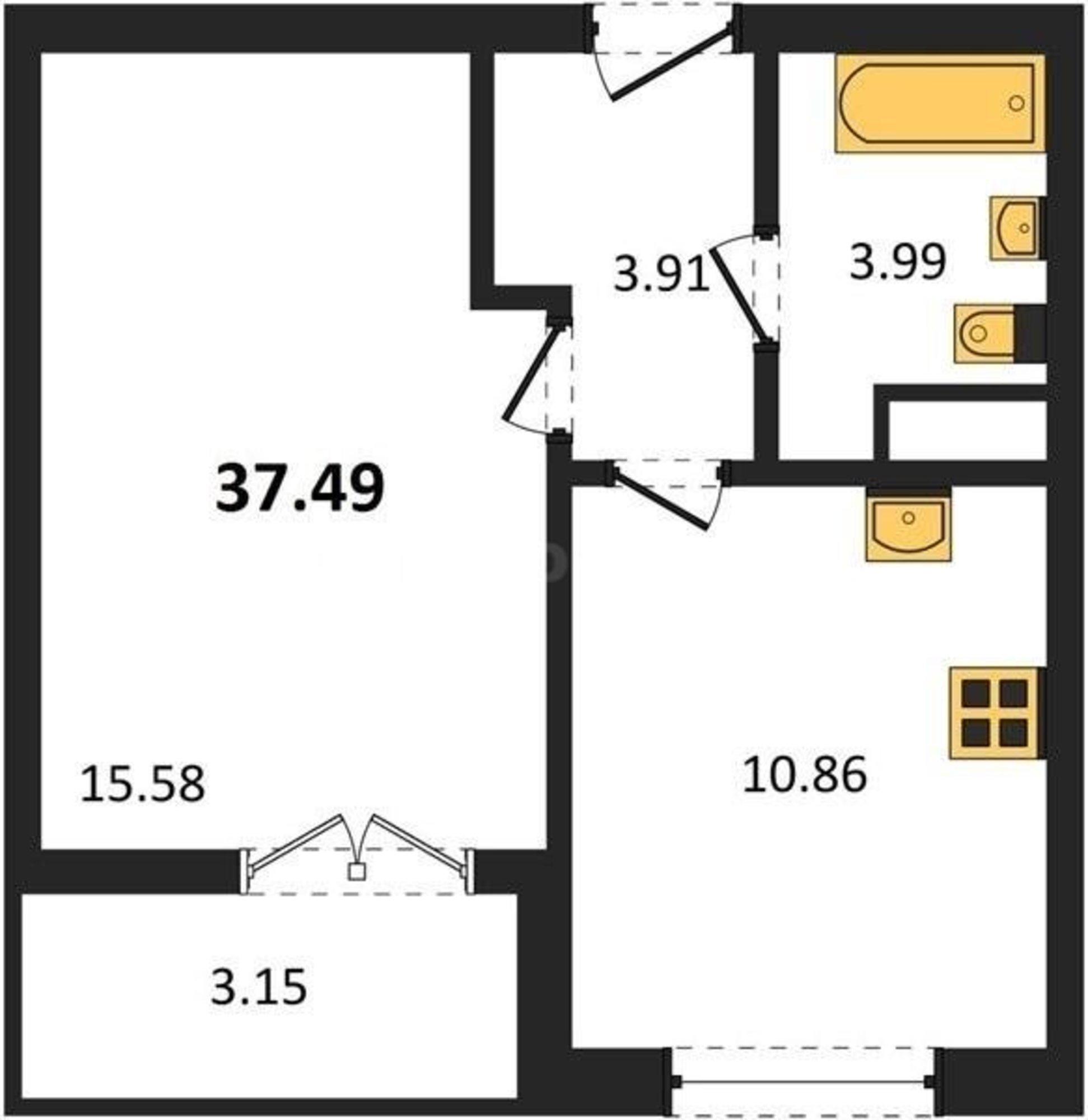 Купить квартиру за 8 247 800 рублей на Мате Залки улица, д.86