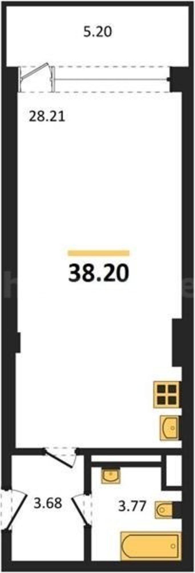 Купить студию за 16 913 000 рублей на Парковая улица, д.15