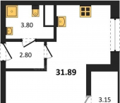 -комн, 31.89 кв м, этаж 2/9 Мате Залки улица, д.86