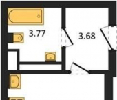 -комн, 38.1 кв м, этаж 2/10 Парковая улица, д.15