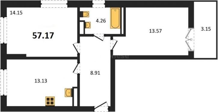2-комн квартира в новом доме Мате Залки улица, д.86