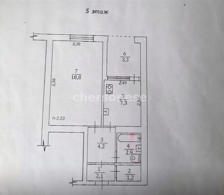 1-комн квартира Героев Сталинграда проспект, д.52