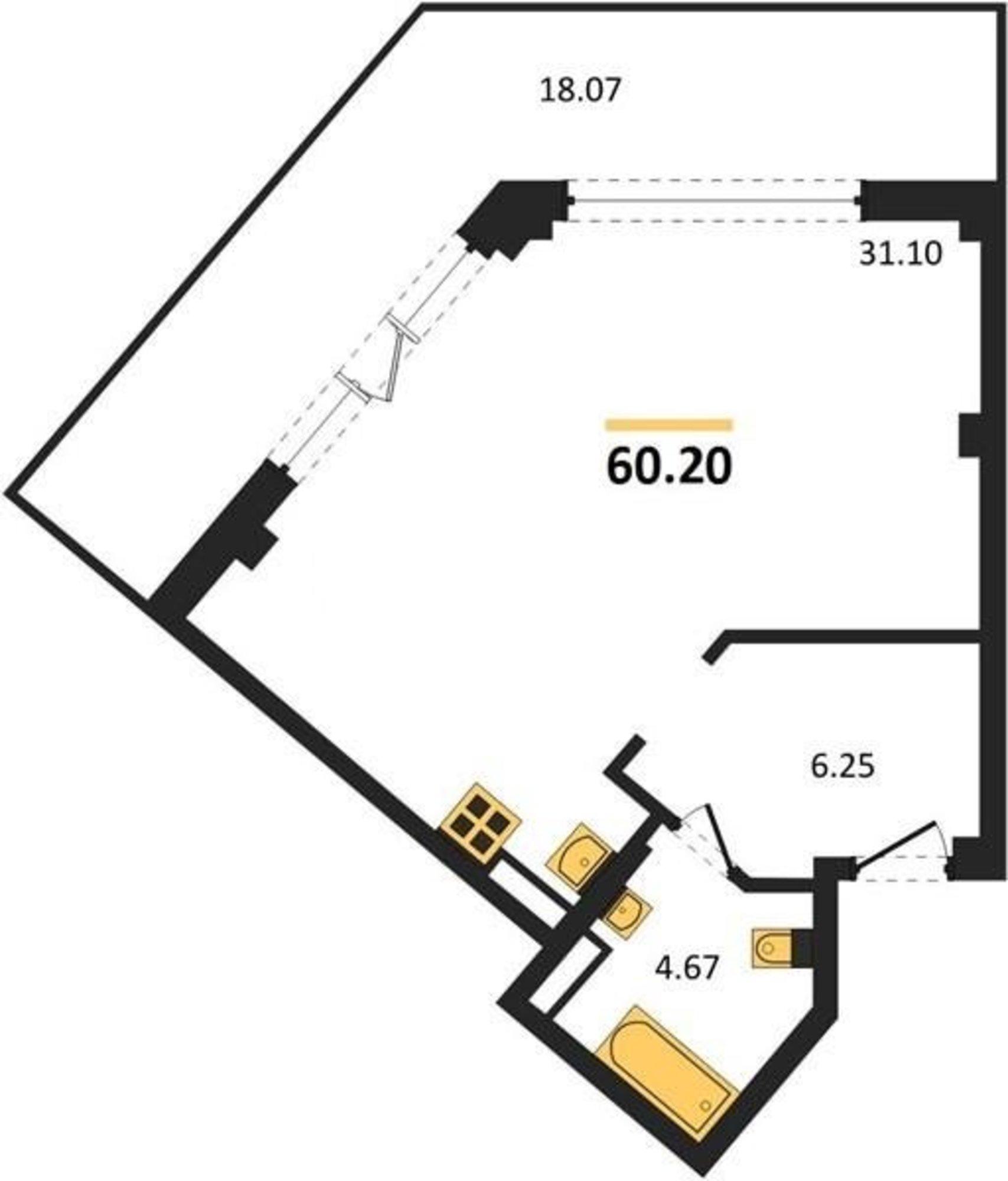 Купить студию за 22 160 000 рублей на Летчиков улица, д.10