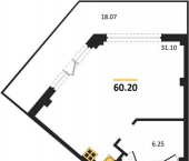 -комн, 60.2 кв м, этаж 3/5 Летчиков улица, д.10