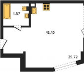 -комн, 41.4 кв м, этаж 1/5 Летчиков улица, д.10