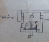 2-комн, 44кв м, этаж 2/2 Сухий улица, 2