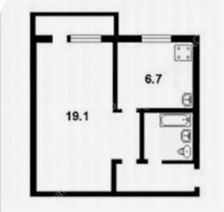 1-комн квартира Октябрьской Революции проспект, д.43