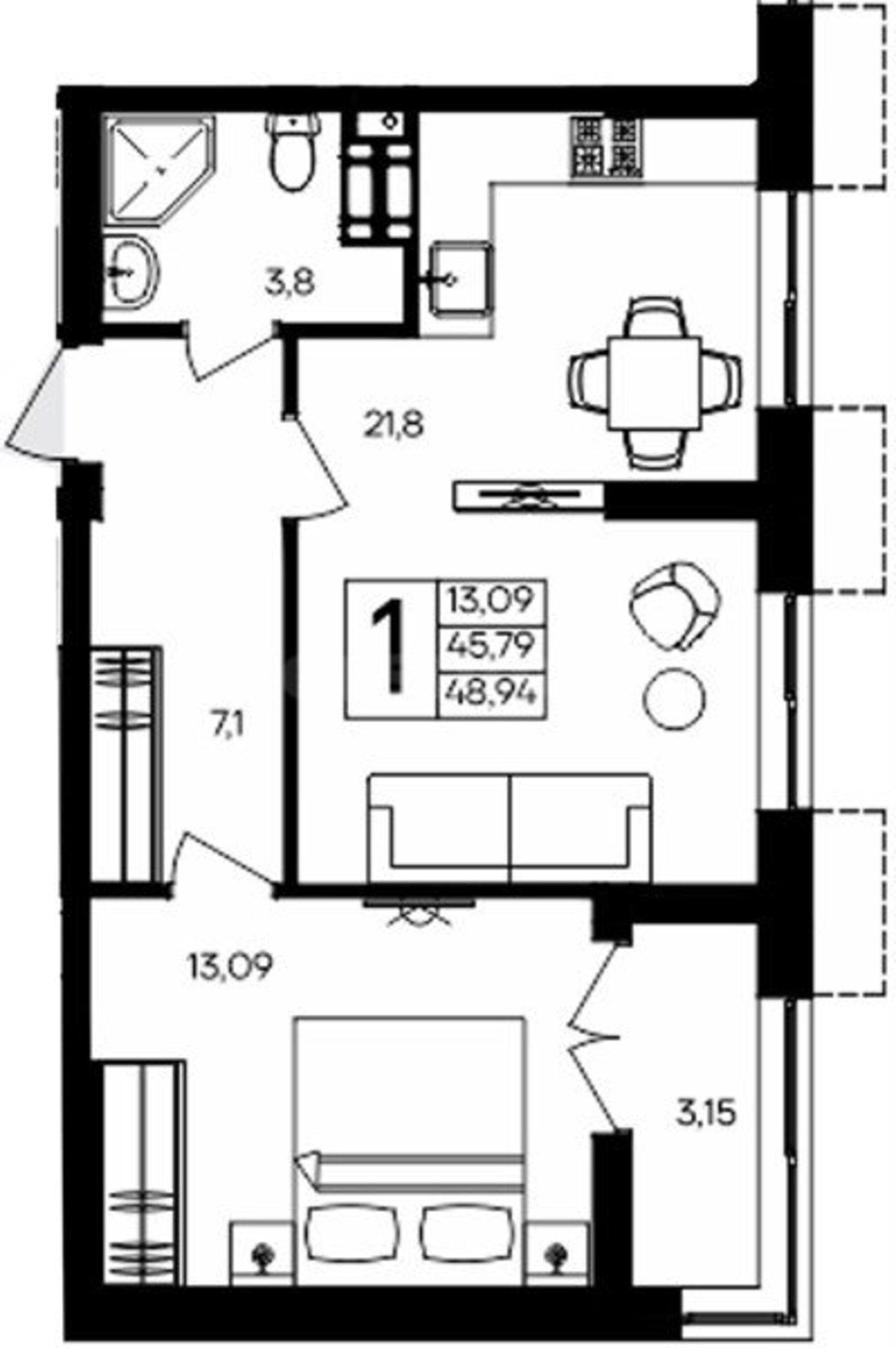 Купить квартиру за 10 522 100 рублей на Мате Залки улица, д.86