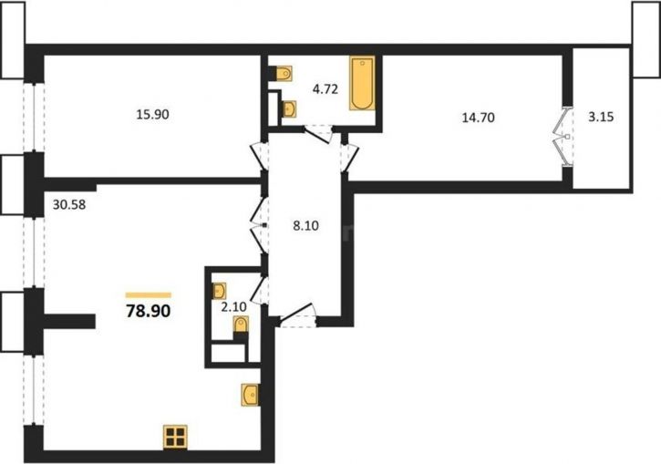 2-комн квартира в новом доме Мате Залки улица, д.86