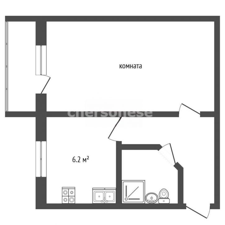 1-комн квартира Олега Кошевого улица, д.4