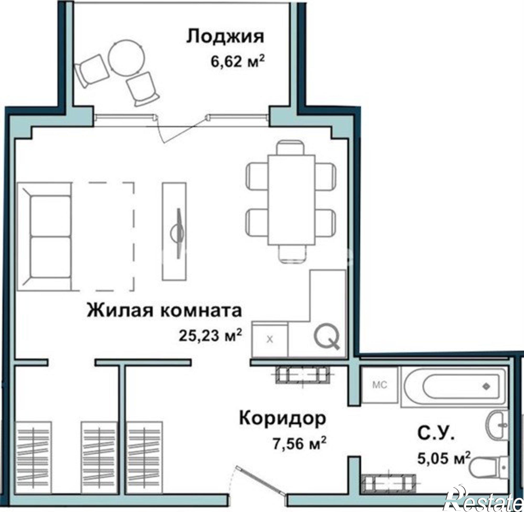 Купить студию за 22 020 000 рублей на Летчиков улица, д.10
