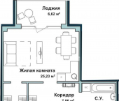 -комн, 44.3 кв м, этаж 5/5 Летчиков улица, д.10