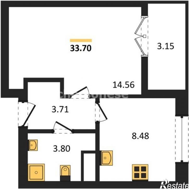 1-комн квартира в новом доме Мате Залки улица, д.86