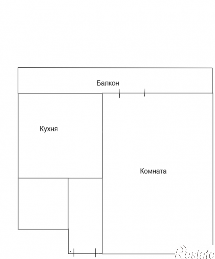 1-комн квартира Луначарского улица, д.28
