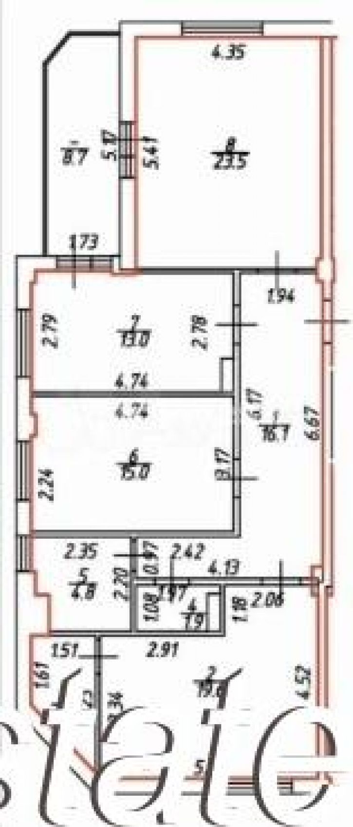 3-комн квартира Руднева улица, д.30А